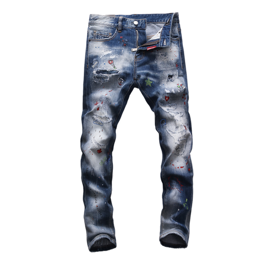 SOLA-DSQ2 2024ss Hole Man Jeans