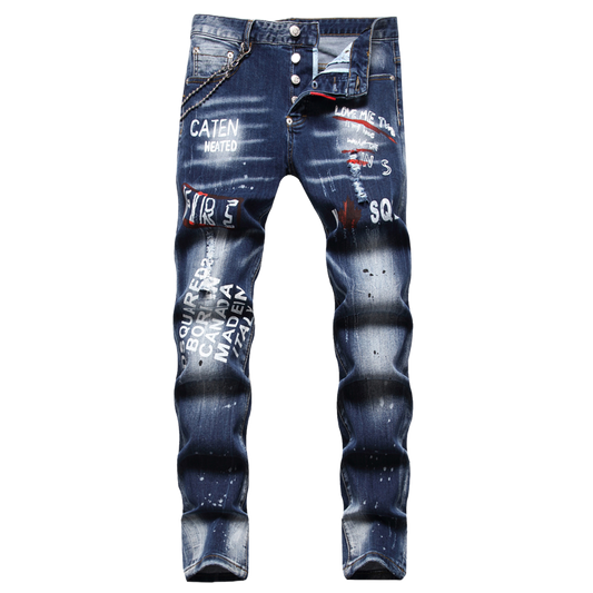 SOLA-DSQ2 New Man Letter Jeans