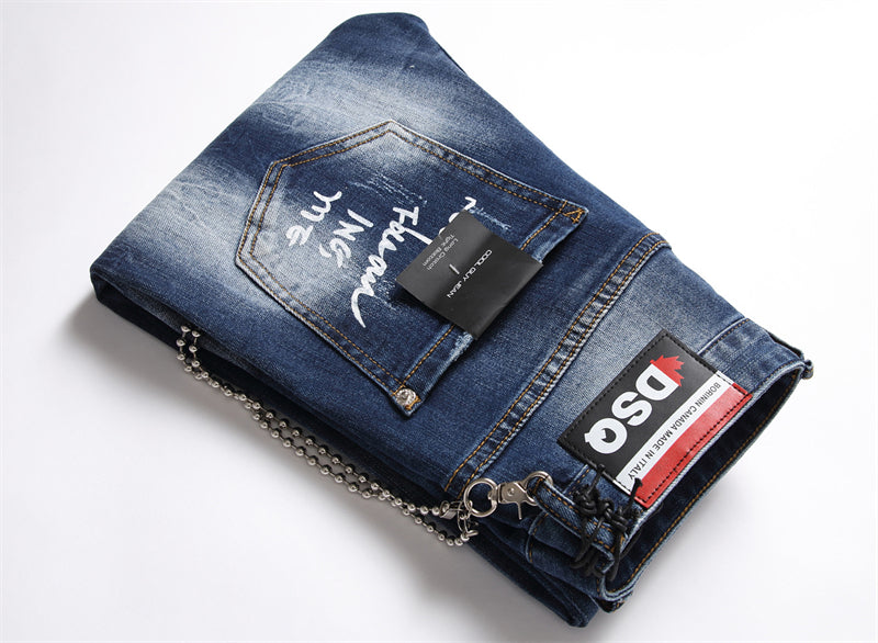 SOLA-DSQ2 New Man Letter Jeans