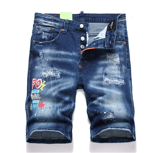 D2 Men's casual denim shorts#3