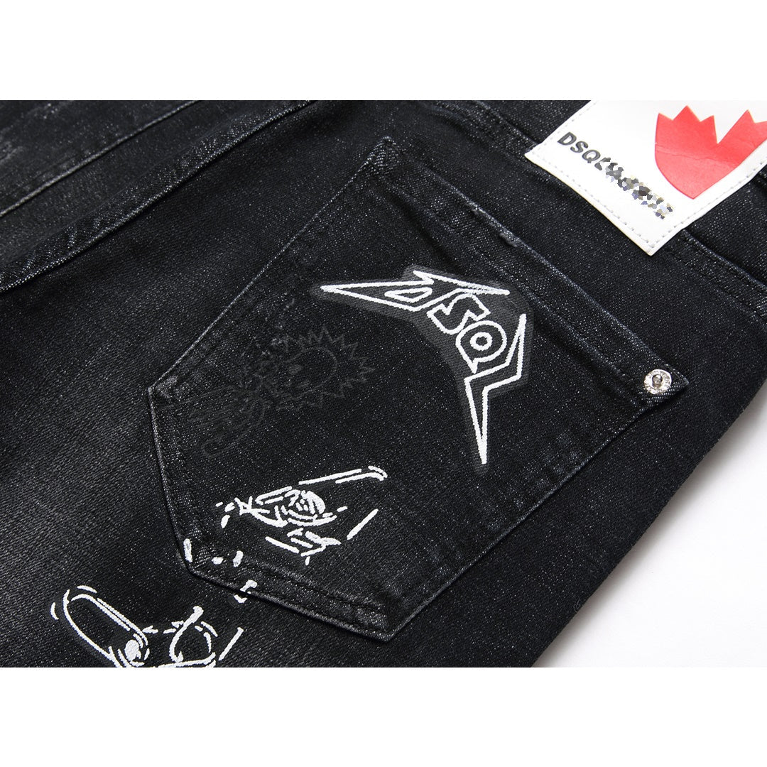 SOLA-DSQ2 hot diamond embroidery Jeans
