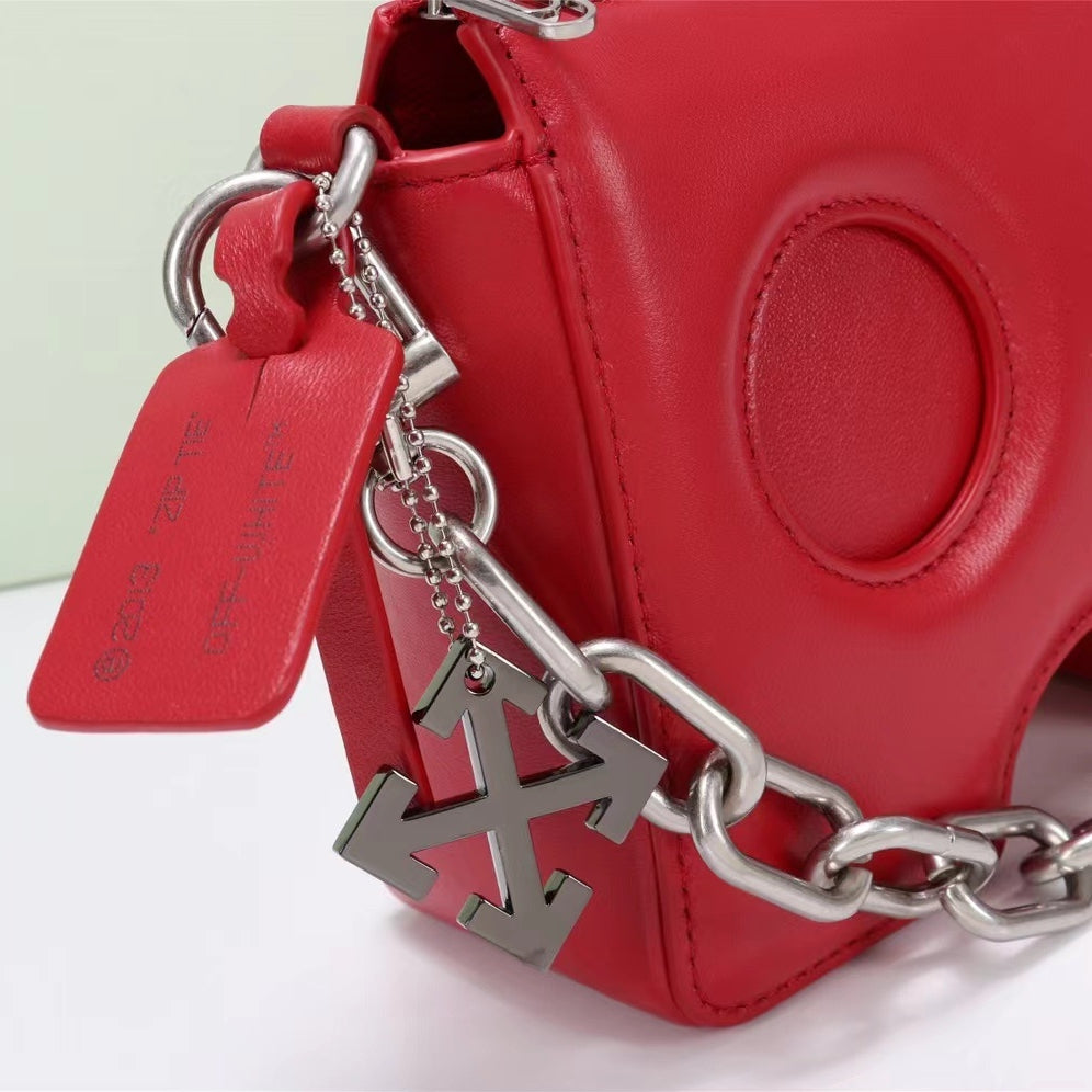 OW Concave leather small square bag