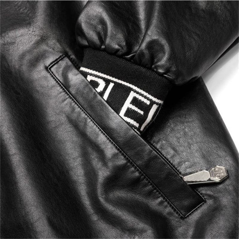 PP Letter Leather Jacket#6