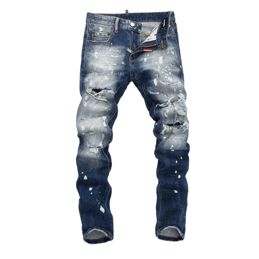 SOLA-DSQ2 New Man Ink splash Hole Jeans