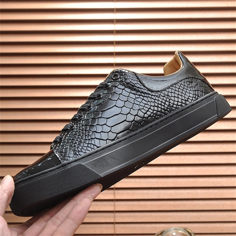 PP Men's Lettering leather sneakers