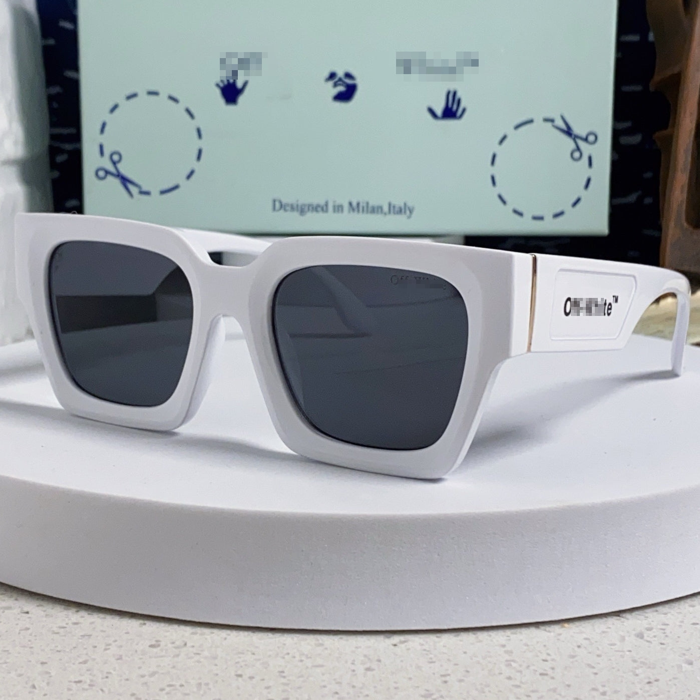 OFF-Whlte Arrow logo sunglasses#005