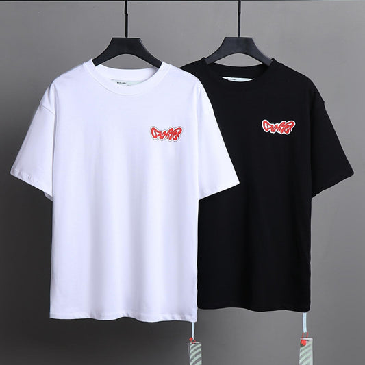 OFF-Whlte Arrow Logo Cotton T-shirt