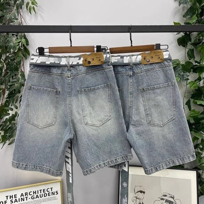 OFF-Whlte Lettering denim shorts#28