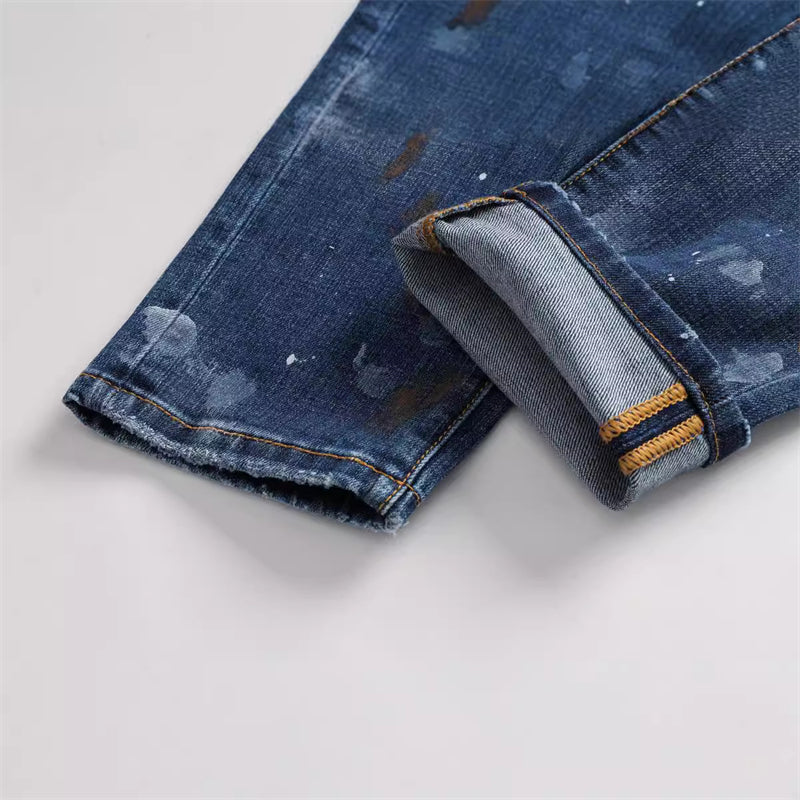 SOLA-DSQ2 New Man Ink splash Jeans