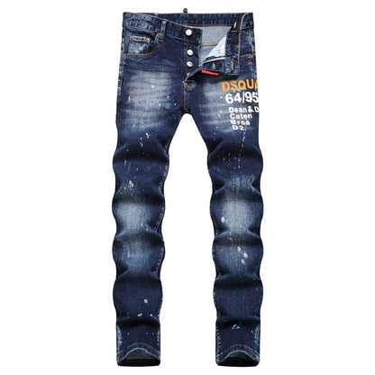SOLA-DSQ2 New Man Letter Jeans