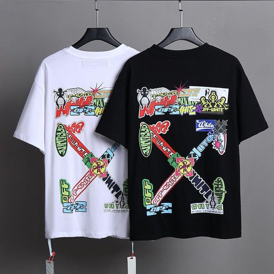 OFF-Whlte Arrow Logo Cotton T-shirt