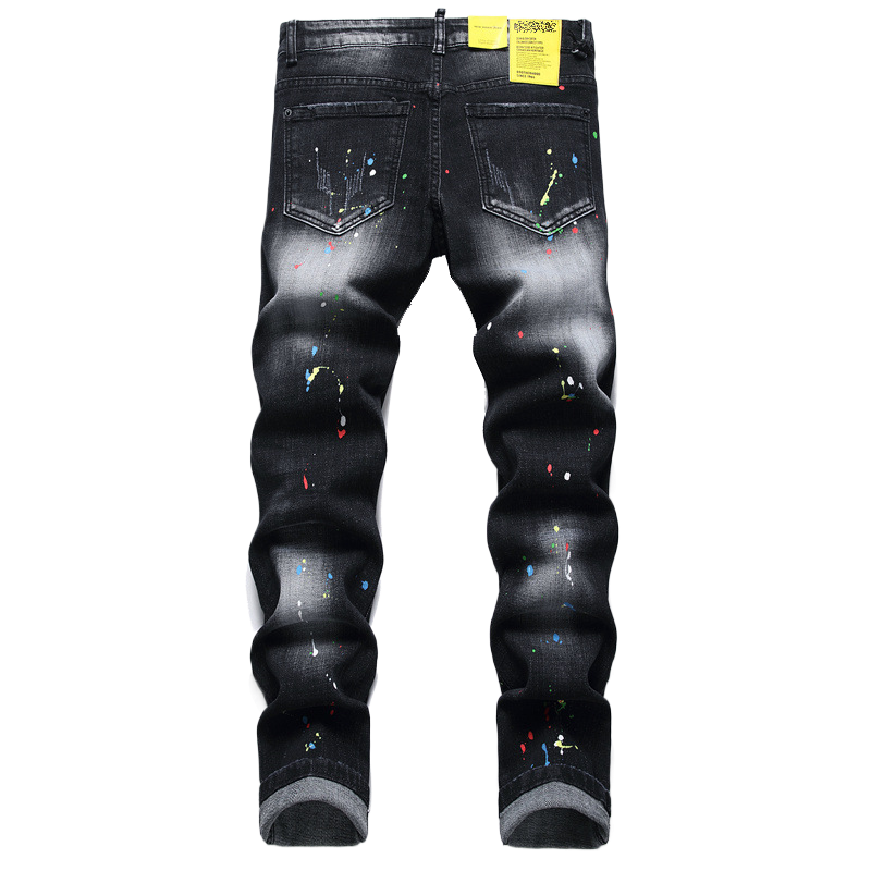 SOLA-DSQ2 Hole 2024ss Black Jeans