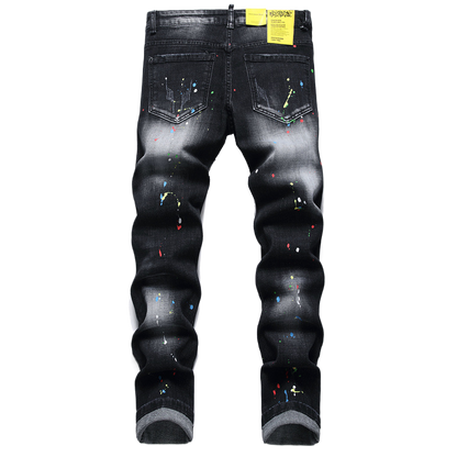 SOLA-DSQ2 Hole 2024ss Black Jeans