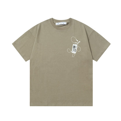 OFF-Whlte Arrow Logo Cotton T-shirt#1050