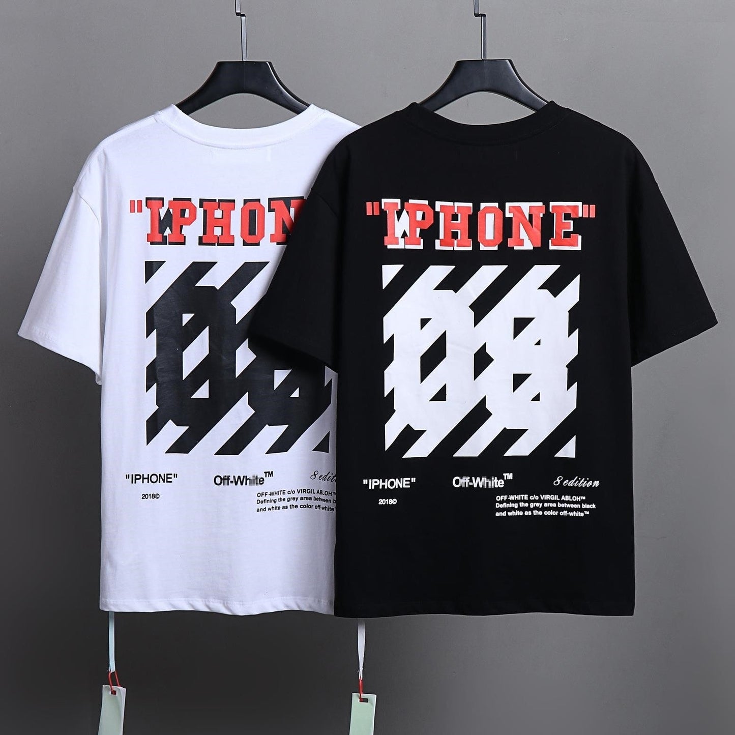 OFF-Whlte Arrow logo print T-shirt#80