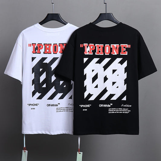 OFF-Whlte Arrow logo print T-shirt#80