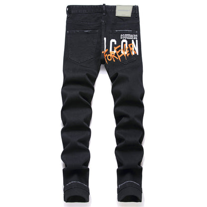 SOLA-DSQ2 2024ss Letter Hole Jeans