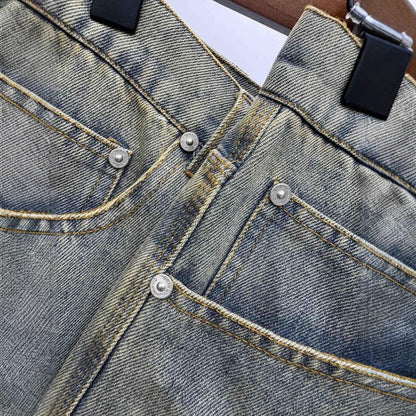 OFF-Whlte Lettering denim shorts#26