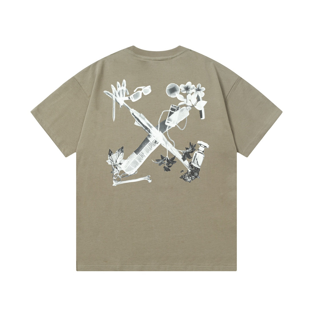 OFF-Whlte Arrow Logo Cotton T-shirt#1050