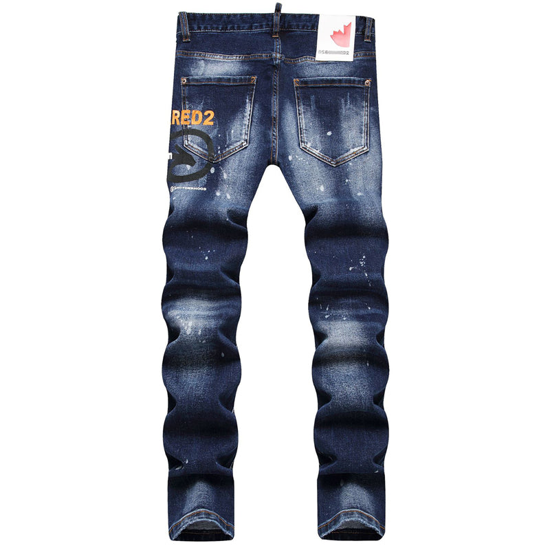 SOLA-DSQ2 New Man Letter Jeans
