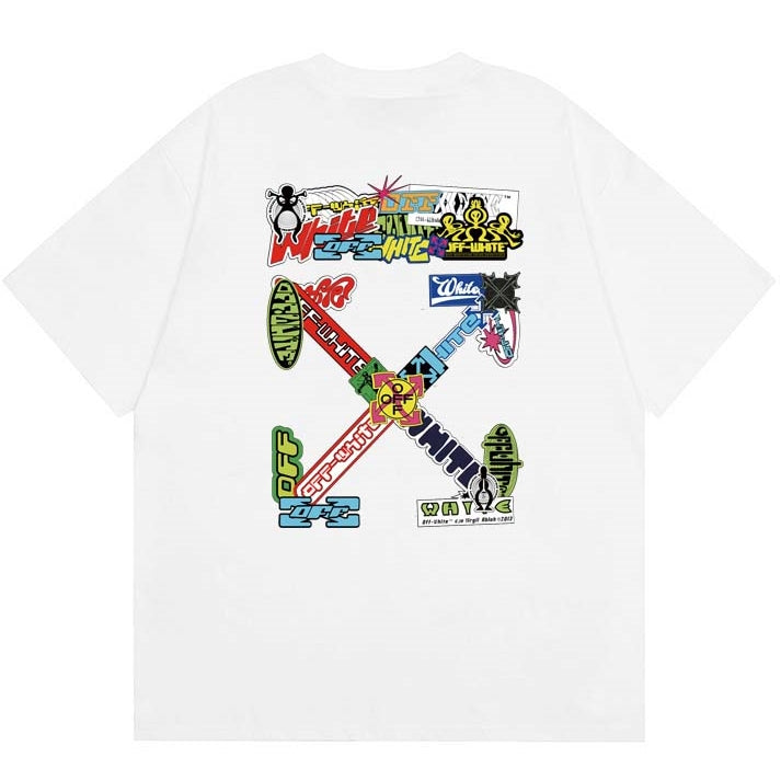 OFF-Whlte Arrow Logo Cotton T-shirt