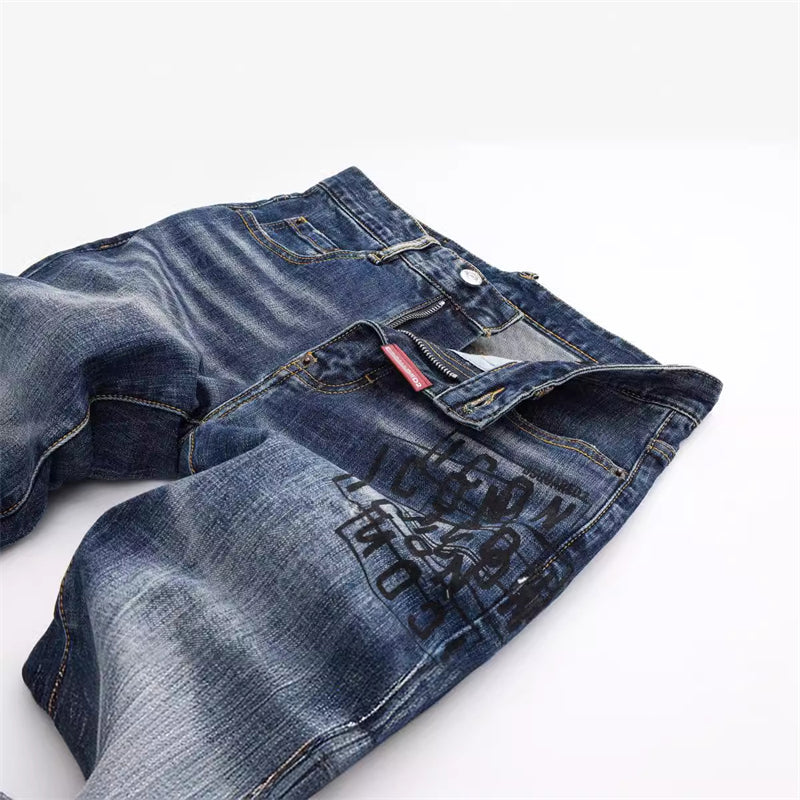 SOLA-DSQ2 New Man Letter Jeans
