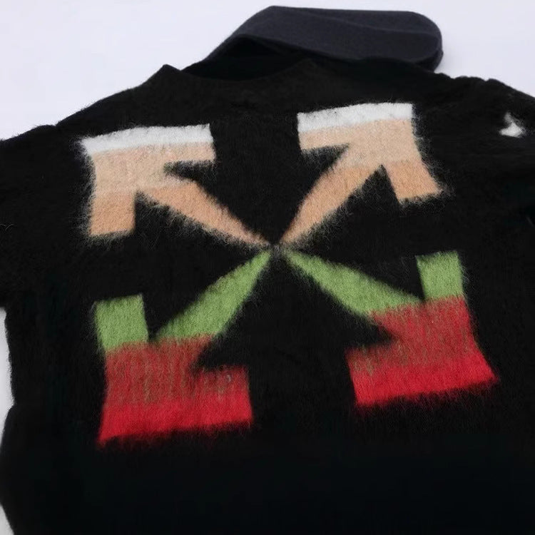OFF-Whlte Intarsia Knit Sweater#16