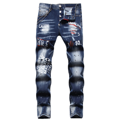 SOLA-DSQ2 New Man Letter Jeans