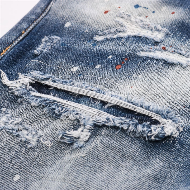 SOLA-DSQ2 2024ss Hole Man Jeans