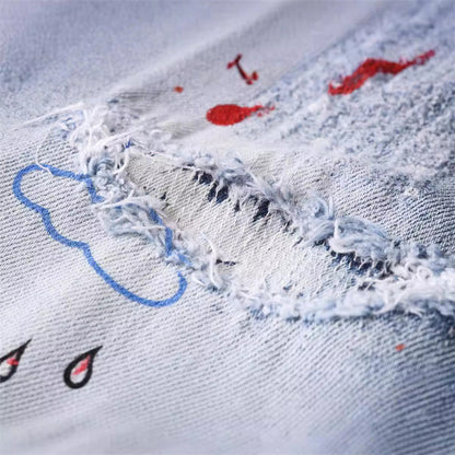 SOLA-DSQ2 2024ss Hole Man Jeans