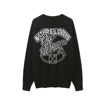 OFF-Whlte Intarsia Knit Sweater#10