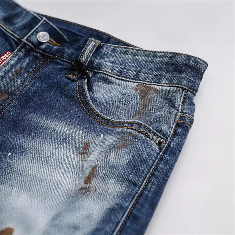SOLA-DSQ2 New Man Ink splash Jeans