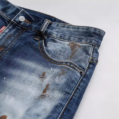 SOLA-DSQ2 New Man Ink splash Jeans
