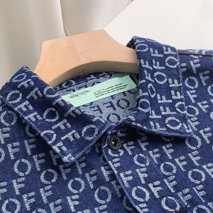 OFF-Whlte all over letter jacket #21