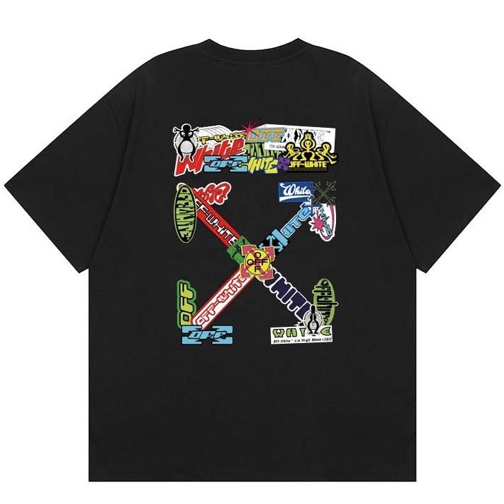 OFF-Whlte Arrow Logo Cotton T-shirt