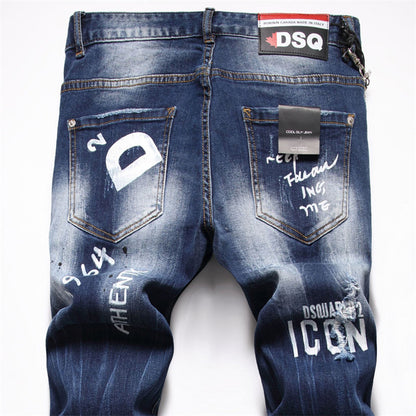 SOLA-DSQ2 New Man Letter Jeans