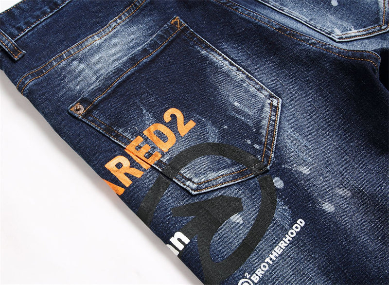 SOLA-DSQ2 New Man Letter Jeans