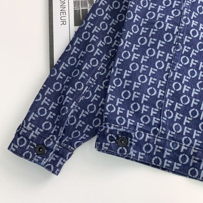 OFF-Whlte all over letter jacket #21