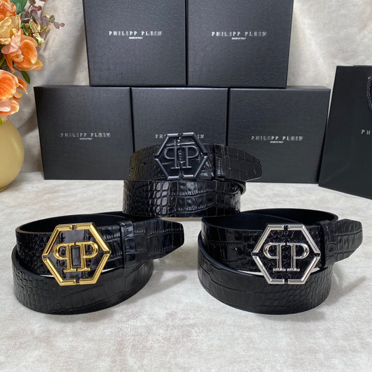 PP Leather Logo Belt#15