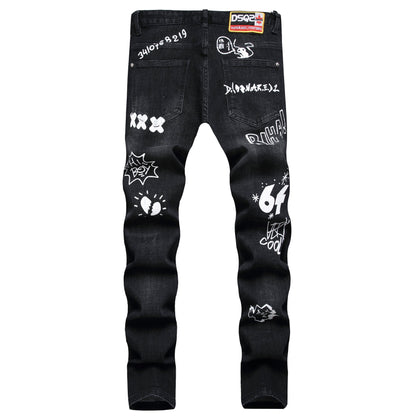 SOLA-DSQ2 little feet graffiti Jeans