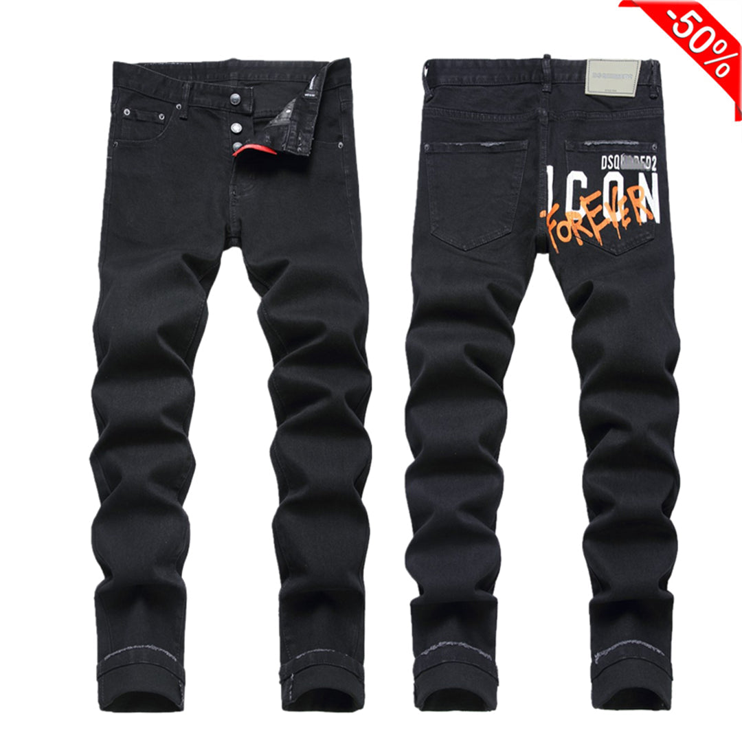 SOLA-DSQ2 2024ss Letter Hole Jeans
