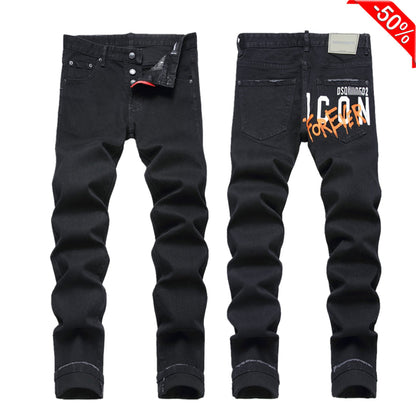 SOLA-DSQ2 2024ss Letter Hole Jeans
