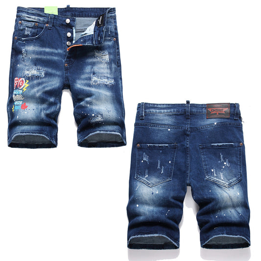 D2 Men's casual denim shorts#3
