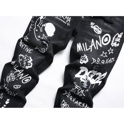 SOLA-DSQ2 little feet graffiti Jeans