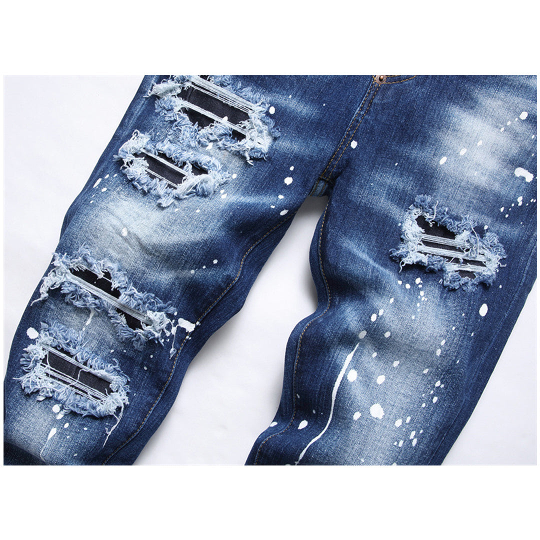 SOLA-DSQ2 cut cotton bomb Jeans