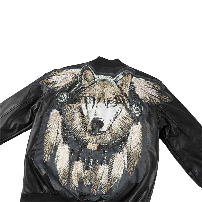 PP Wolf Totem Motorcycle Leather Jacket#22