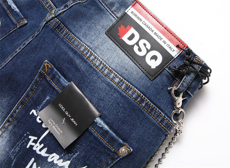SOLA-DSQ2 New Man Letter Jeans