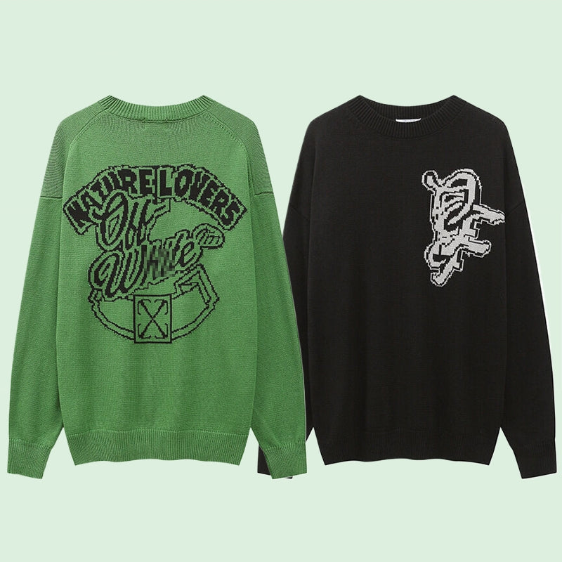 OFF-Whlte Intarsia Knit Sweater#10