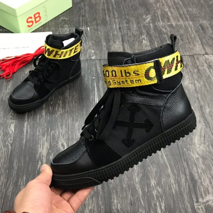 OFF-Whlte Arrow Logo Leather Sneakers #38