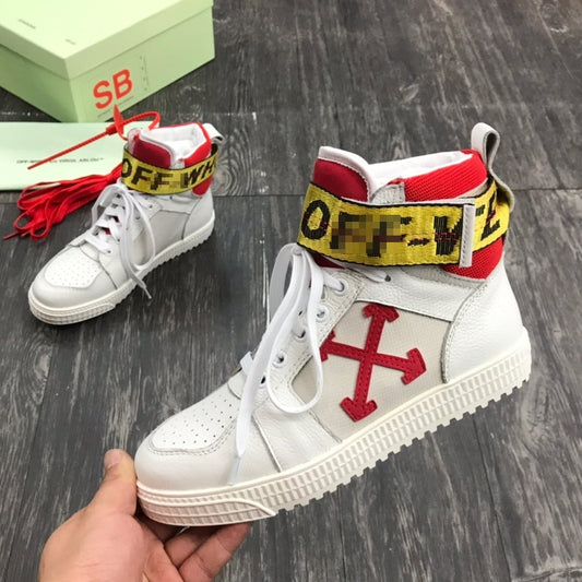 OFF-Whlte Arrow Logo Leather Sneakers #38